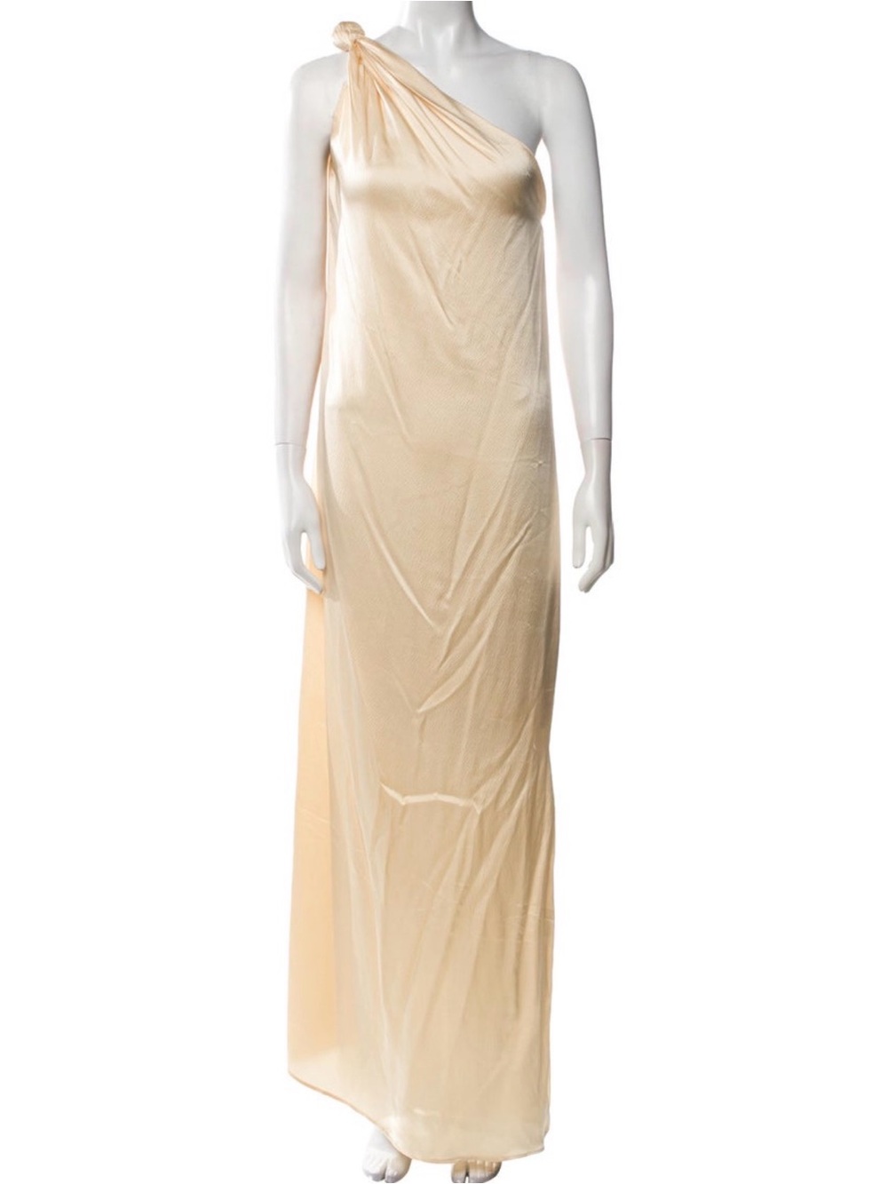 Johanna Ortiz 100% Silk Saree Way Of Life Maxi Dress Size 4 Ecru Elegant Classy - Picture 2 of 12